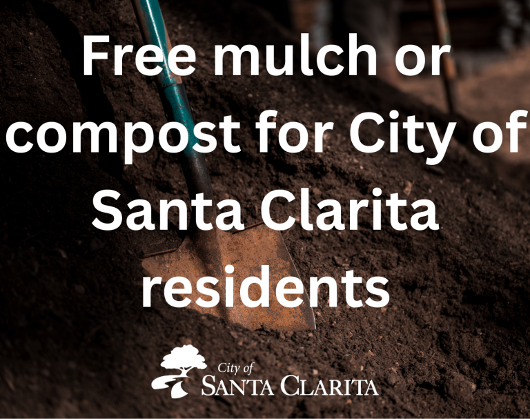 Free mulch flyer image of mulch in the background